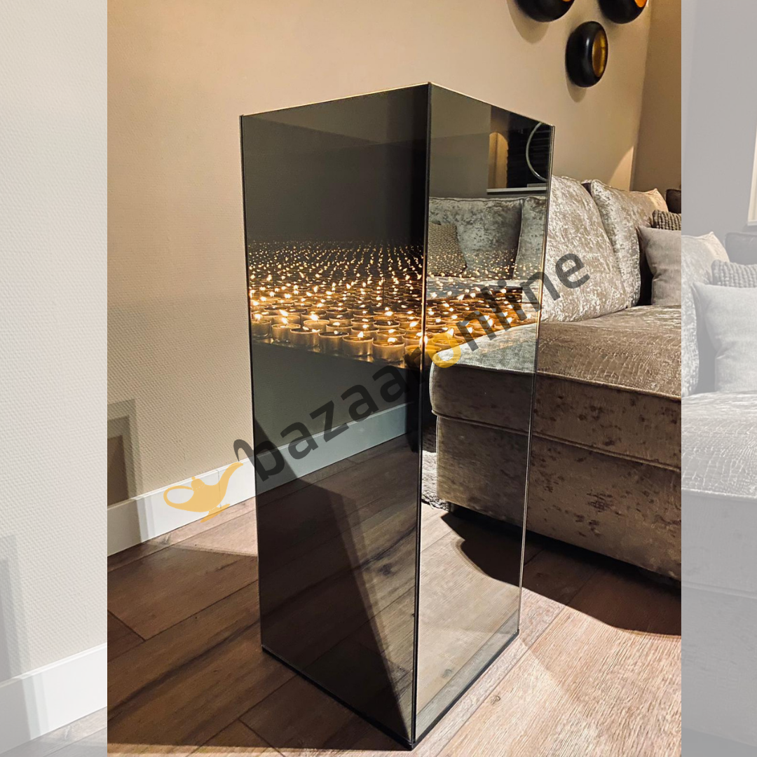 Windlicht Infinity oneindig licht 40 x 90 cm - Antraciet