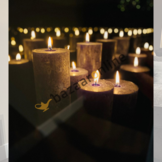 Windlicht Infinity oneindig licht 40 x 90 cm - Antraciet