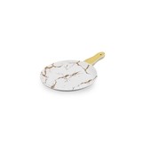 Serveerplank rond Ø20 cm Wit Goud - Melamine