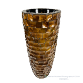 Schelpenvaas Flora - Bruin - 90 cm