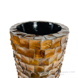 Schelpenvaas Flora - Bruin - 90 cm