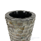 Schelpenvaas Flora - Grijs - 90 cm