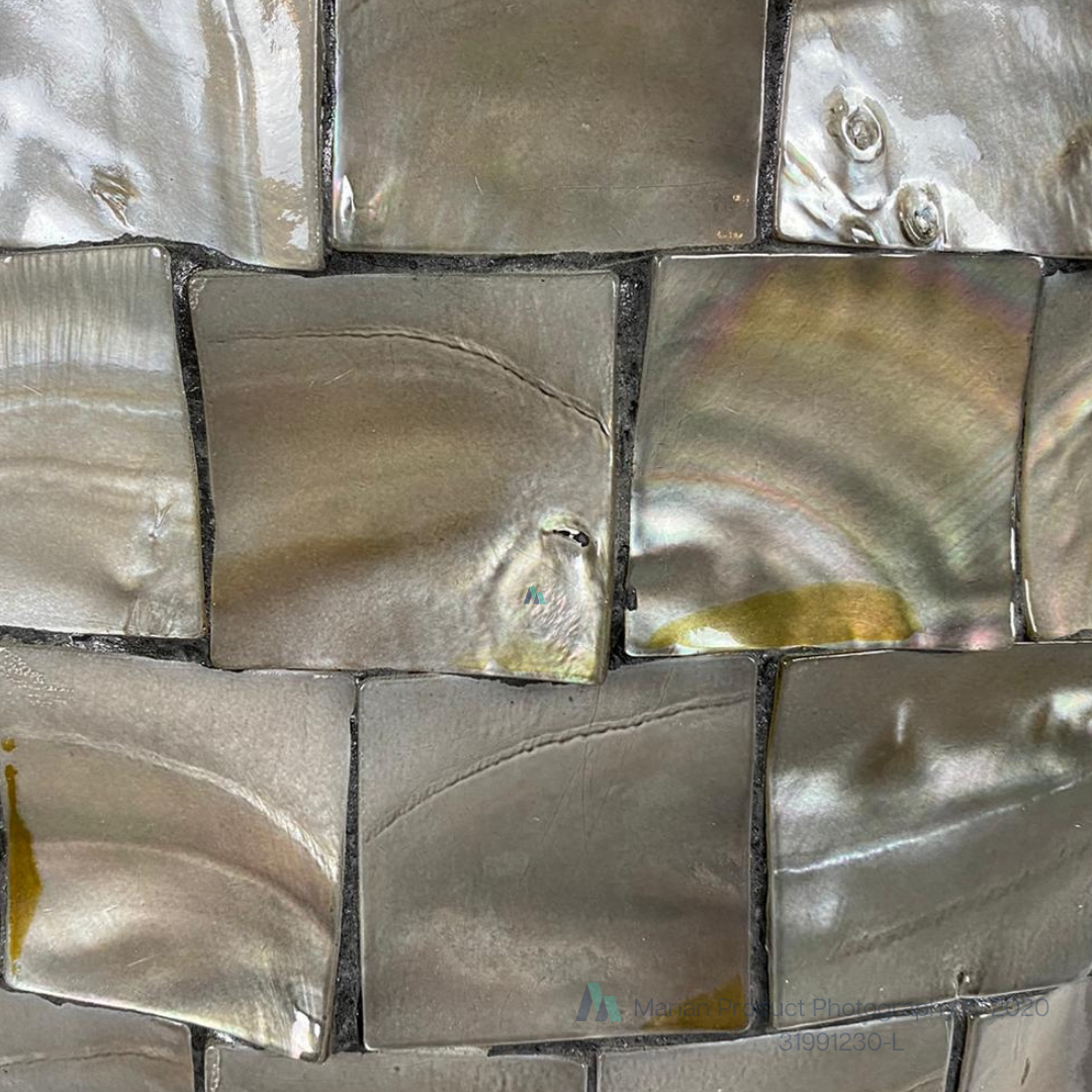 Schelpenvaas Flora - Grijs - 90 cm