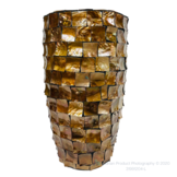 Schelpenvaas Flora - Bruin - 60 cm