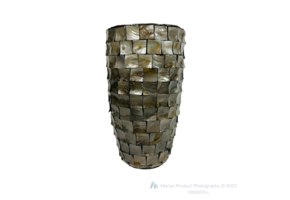 Schelpenvaas Flora - Grijs - 60 cm