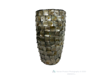 Schelpenvaas Flora - Grijs - 60 cm