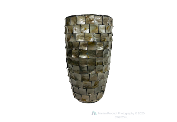 Schelpenvaas Flora - Grijs - 60 cm