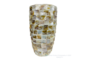Schelpenvaas Flora - Wit - 60 cm