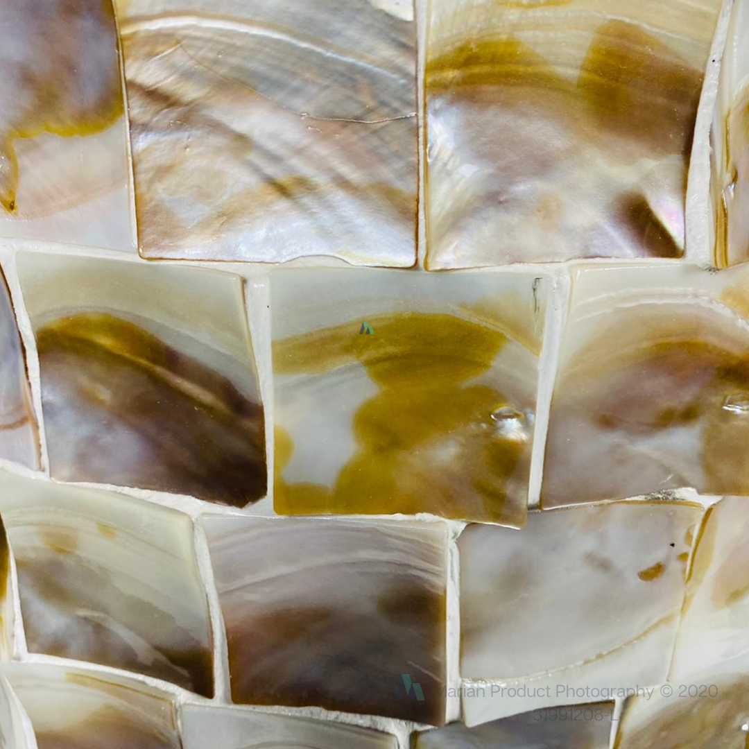 Schelpenvaas Flora - Wit - 60 cm