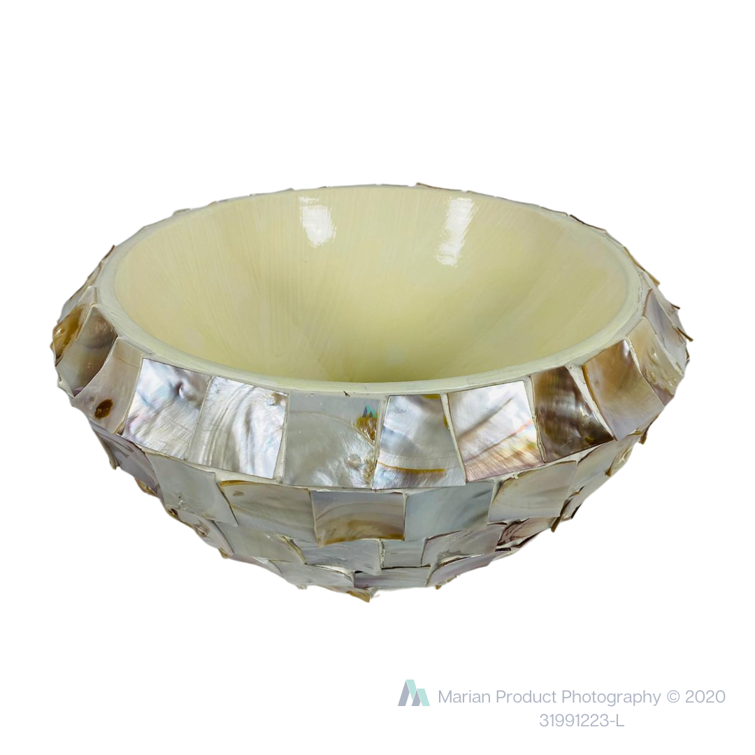 Schelpenpot Flora - Wit - Ø 50 cm - Rond