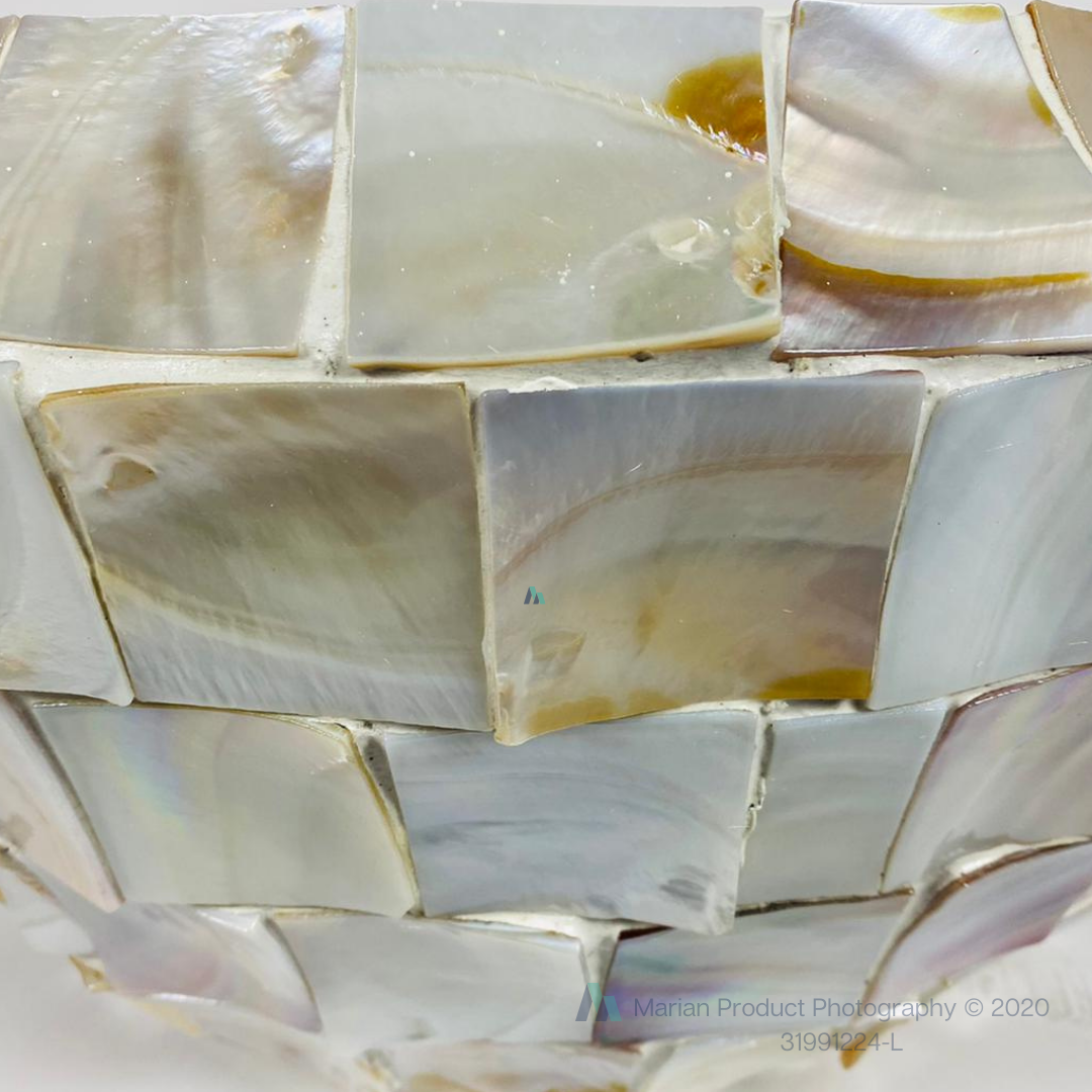 Schelpenpot Flora - Wit - Ø 50 cm - Rond