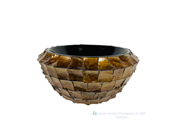 Schelpenpot Flora - Bruin - Ø 50 cm - Rond