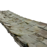 Schelpendienblad Flora - Grijs - 80 cm