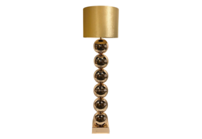 Bollamp - Goud - Vloerlamp - Vierkante voet