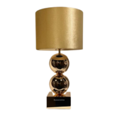 Bollamp - Goud - Tafellamp - 2 Bollen - Vierkante Voet