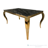 Eettafel Polo Zwart Marmer 160 x 90 cm