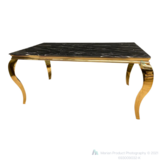 Eettafel Polo Zwart Marmer 160 x 90 cm