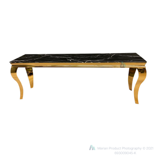 TV-Meubel Polo Zwart Marmer  160 x 40 cm