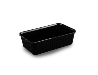 Melamine Schaal rechthoekig  zwart - 2 formaten
