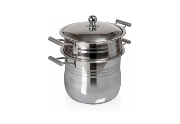 Couscous pan / stoompan 8 liter - Roestvrijstaal - Inductie