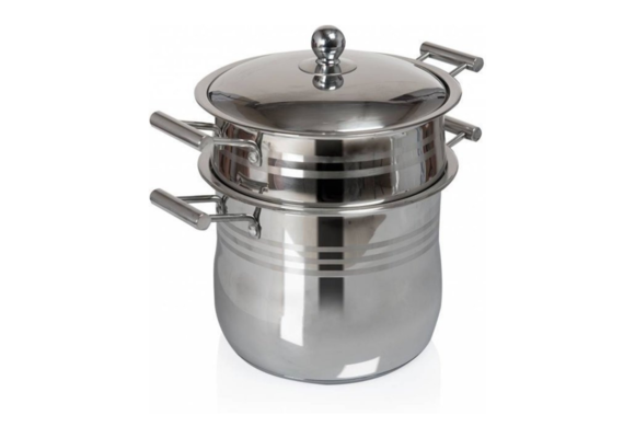 Couscous pan / stoompan 12 liter - Roestvrijstaal - Inductie