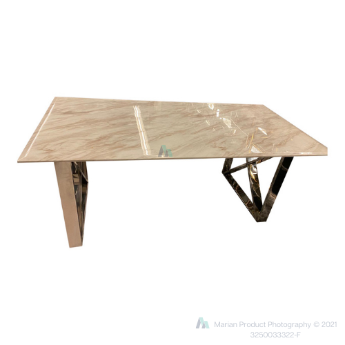 Eettafel Rixos Wit Marmer 180 x 90 cm