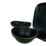 Bricard Evry Serviesset set 25-delig Zwart/Goud