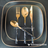 Bricard Evry Serviesset set 25-delig Zwart/Goud