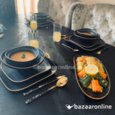 Bricard Evry Serviesset set 25-delig Zwart/Goud