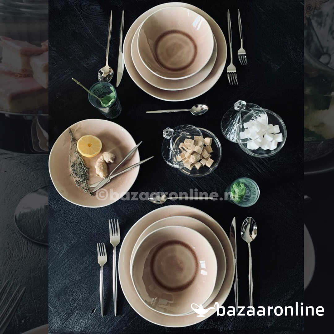 Bricard Tarbes serviesset 19-delig Roze