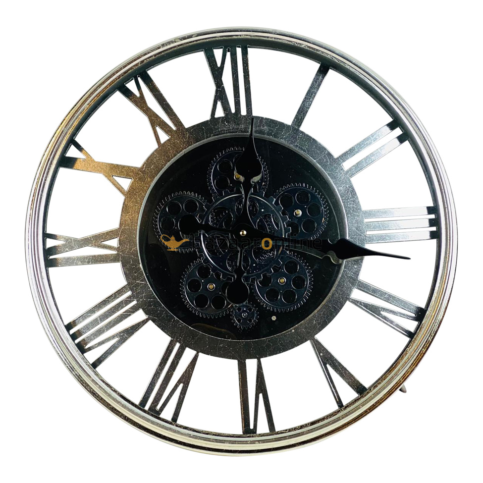 Fugurato Rendia | Wandklok Rond met Radarwerk Zilver | 54x54 cm