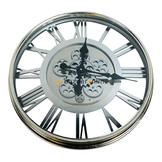 Fugurato Rendia | Wandklok Rond met Radarwerk Zilver | 54x54 cm