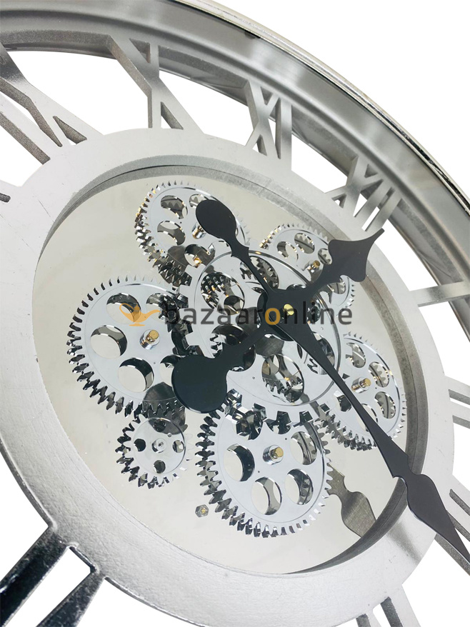 Fugurato Rendia | Wandklok Rond met Radarwerk Zilver | 54x54 cm