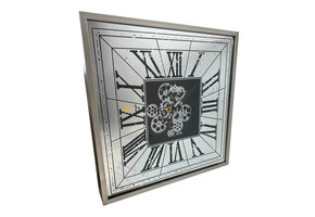 Fugurato Merelle | Wandklok met Radarwerk Zilver | 60x60 cm