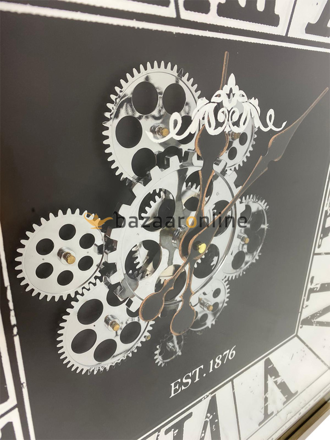 Fugurato Merelle | Wandklok met Radarwerk Zilver | 60x60 cm