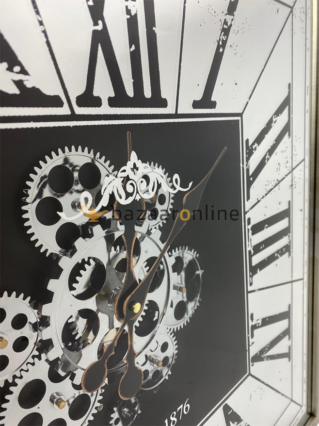 Fugurato Merelle | Wandklok met Radarwerk Zilver | 60x60 cm