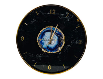 Fugurato Wandklok Epoxy look | Zwart | 005