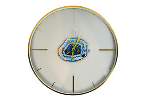 Fugurato Wandklok Epoxy look | Wit | 002