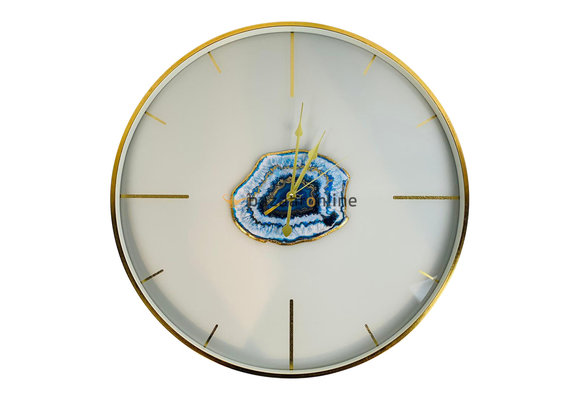 Fugurato Wandklok Epoxy look | Wit | 002