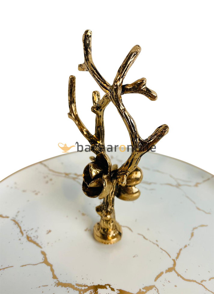 Etagère Unique 2 laags Wit Goud