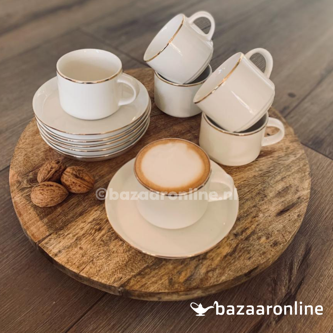 Bricard Lunel Koffieset | Goud 12-delig