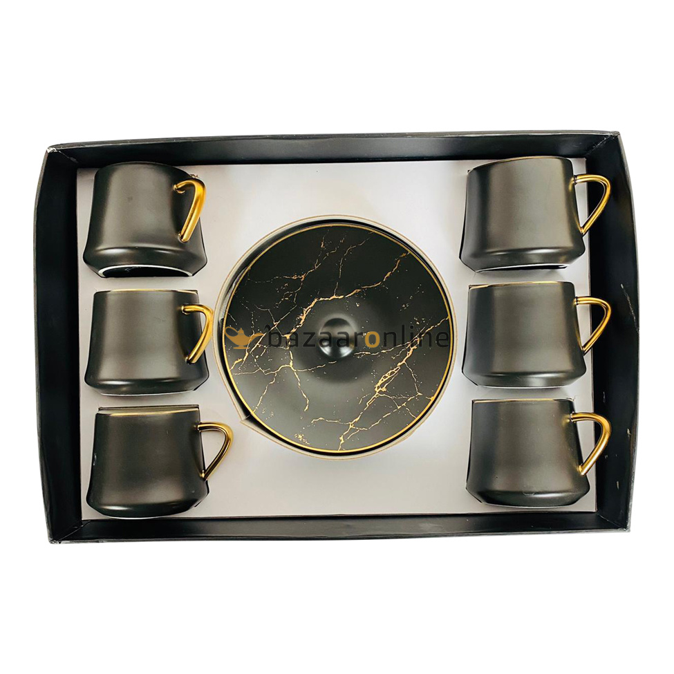 Koffieset Luxu Marmer Zwart / Goud