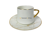 Koffieset Luxu Marmer Wit / Goud