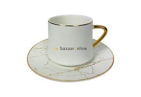 Koffieset Luxu Marmer Wit / Goud