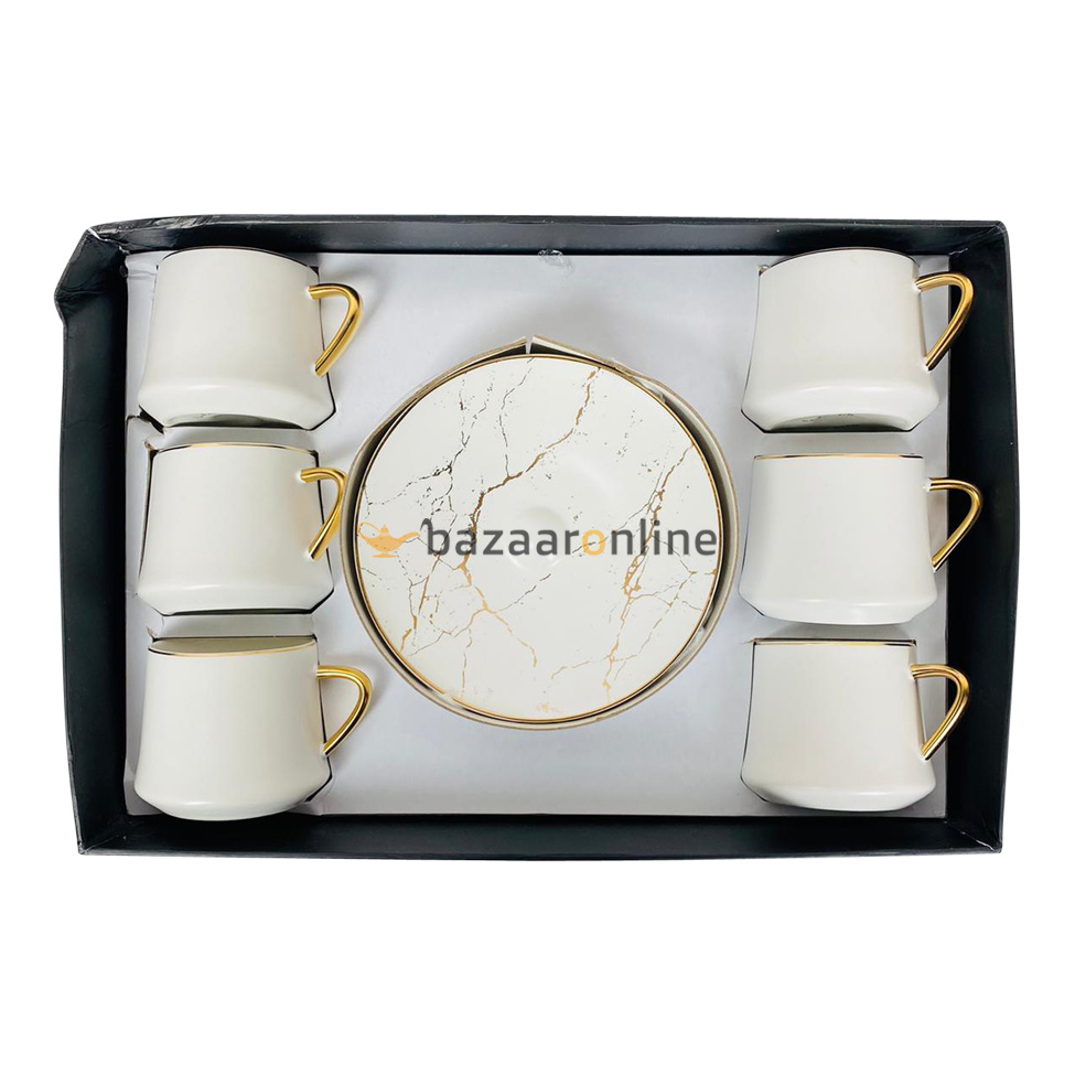 Koffieset Luxu Marmer Wit / Goud