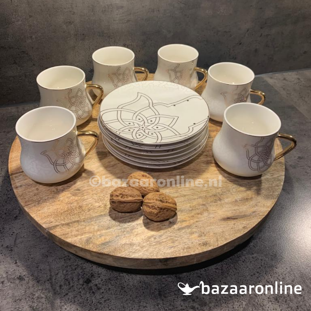Koffieset Spirit of Ancient by Otantik Home | Blanco
