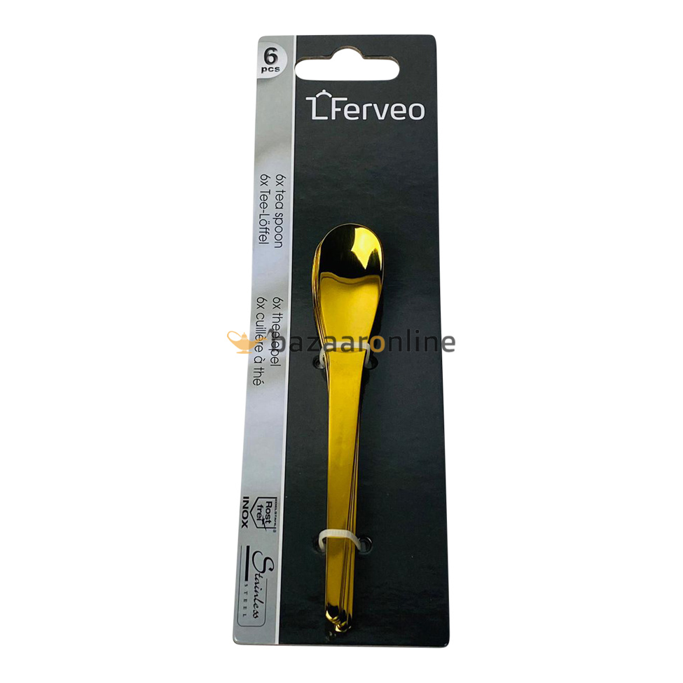 FERVEO Tarz Theelepel Goud 6-stuks