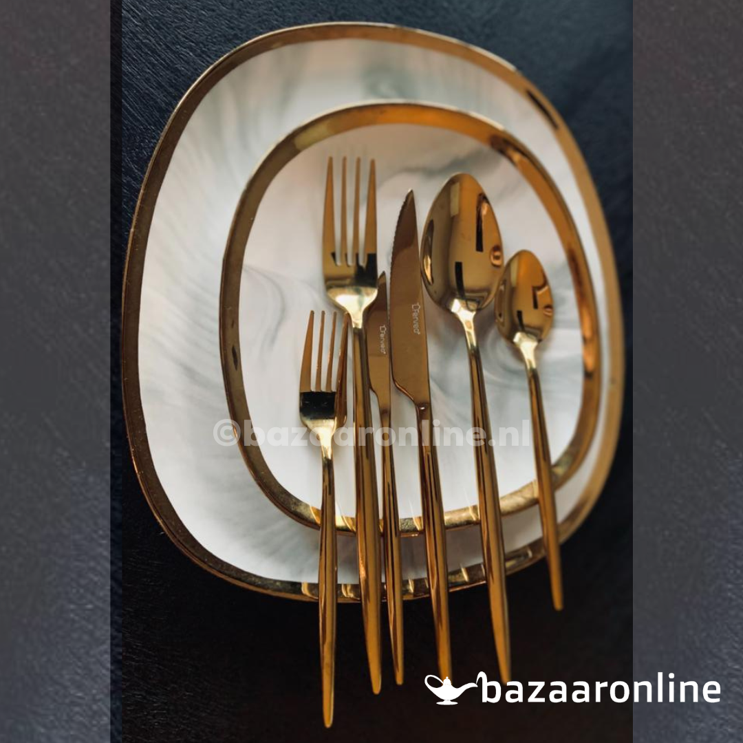 FERVEO Sara Bestekset 36-delig Goud