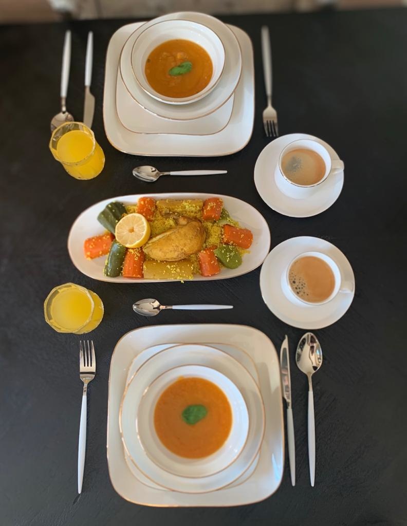 FERVEO Sara Bestekset 24-delig Zilver/Wit