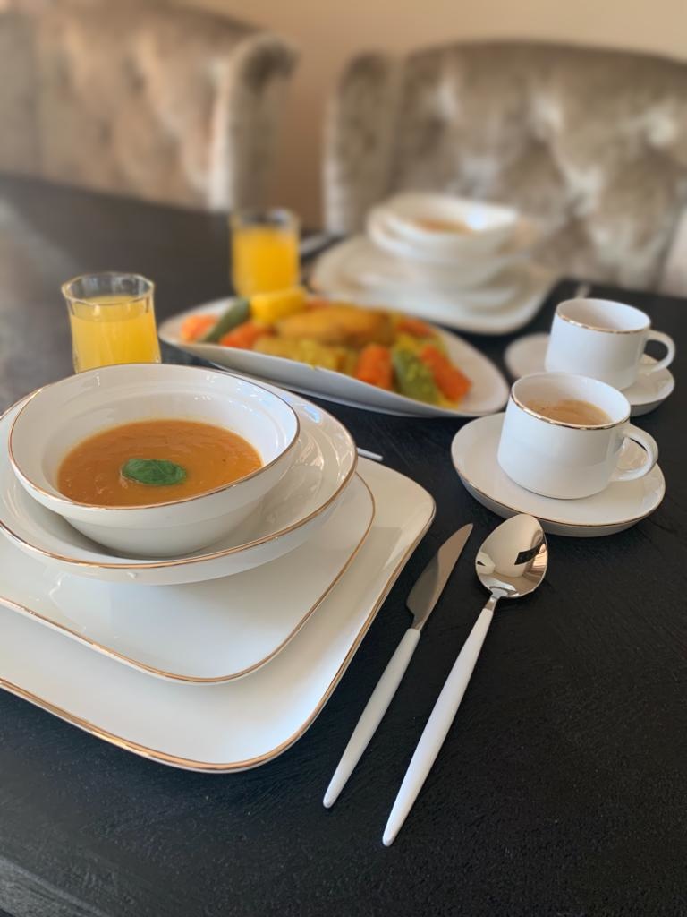 FERVEO Sara Bestekset 24-delig Zilver/Wit